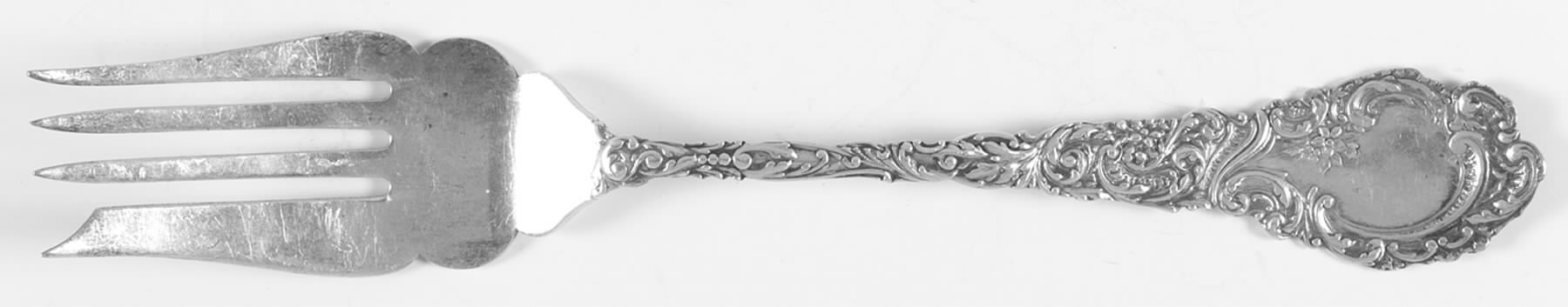 Louvre (Sterling, 1893) Medium Solid Cold Meat Serving Fork by Wallace Silver-1