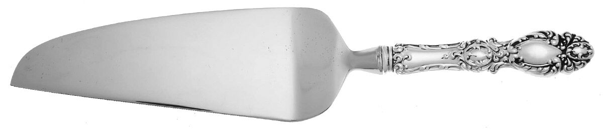 Lucerne (Sterling, 1896, No Monograms) Pie and Cake Server with Stainless Blade HC by Wallace Silver-1