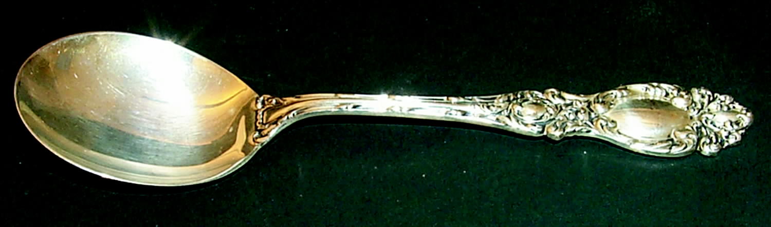 Lucerne (Sterling, 1896, No Monograms) Round Bowl Soup Spoon (Cream Soup) by Wallace Silver-1