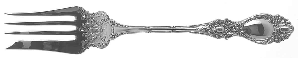 Lucerne (Sterling, 1896, No Monograms) Medium Solid Cold Meat Serving Fork by Wallace Silver-1
