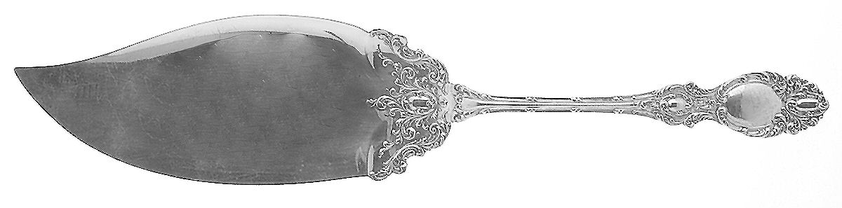 Lucerne (Sterling, 1896, No Monograms) Small Solid Fish Serving Knife by Wallace Silver-1