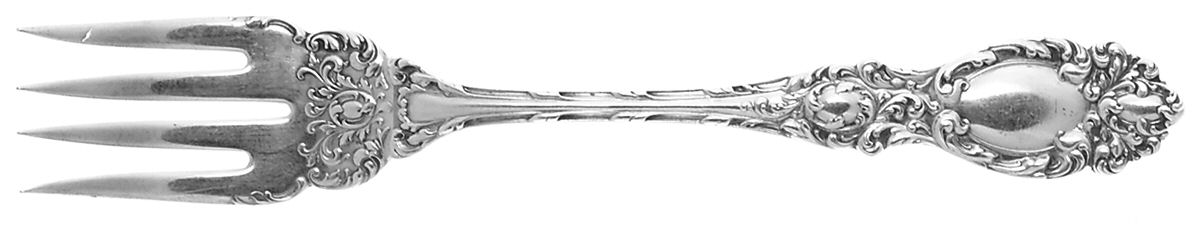 Lucerne (Sterling, 1896, No Monograms) Pastry Fork by Wallace Silver-1