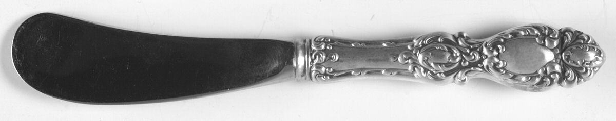 Lucerne (Sterling, 1896, No Monograms) Butter Spreader Hollow Hdl-Paddle/Stainless Blade by Wallace Silver-1