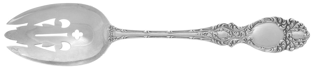 Lucerne (Sterling, 1896, No Monograms) Pierced Tablespoon (Serving Spoon) by Wallace Silver-1