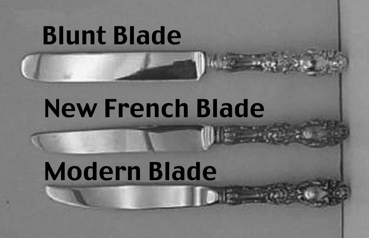 Lucerne (Sterling, 1896, No Monograms) Blunt Hollow Knife by Wallace Silver-1