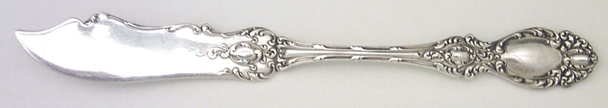 Lucerne (Sterling, 1896, No Monograms) Flat Handle Master Butter Knife by Wallace Silver-1