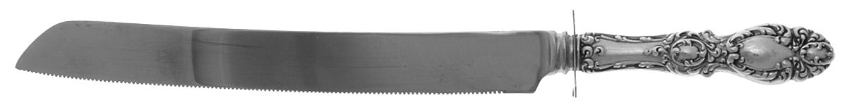 Lucerne (Sterling, 1896, No Monograms) Wedding Cake Knife with Stainless Blade by Wallace Silver-1