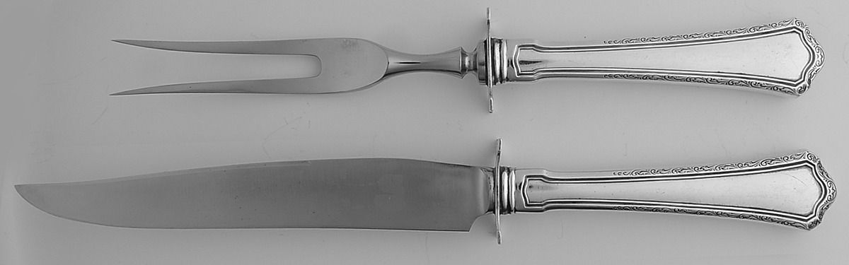 Madison (Sterling, 1913) Small Stainless Blade 2-Piece Steak Carving Set by Wallace Silver-1