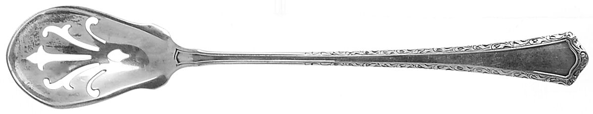 Madison (Sterling, 1913) Pierced Bowl Short Handle Olive Spoon by Wallace Silver-1