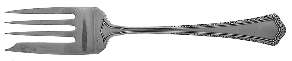 Madison (Sterling, 1913) Medium Solid Cold Meat Serving Fork by Wallace Silver-1