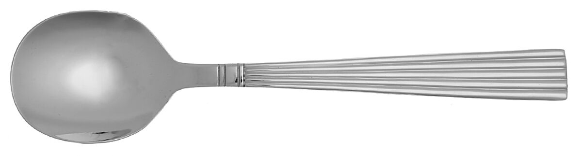 Manhattan (Stainless) Round Bowl Soup Spoon (Cream Soup) HC by Wallace Silver-1