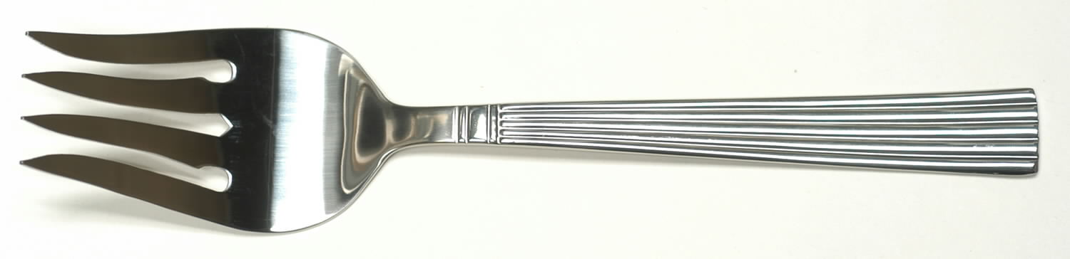 Manhattan (Stainless) Medium Solid Cold Meat Serving Fork by Wallace Silver-1
