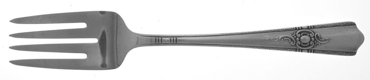 Maytime (Silverplate, 1944) Medium Solid Cold Meat Serving Fork by Wallace Silver-1