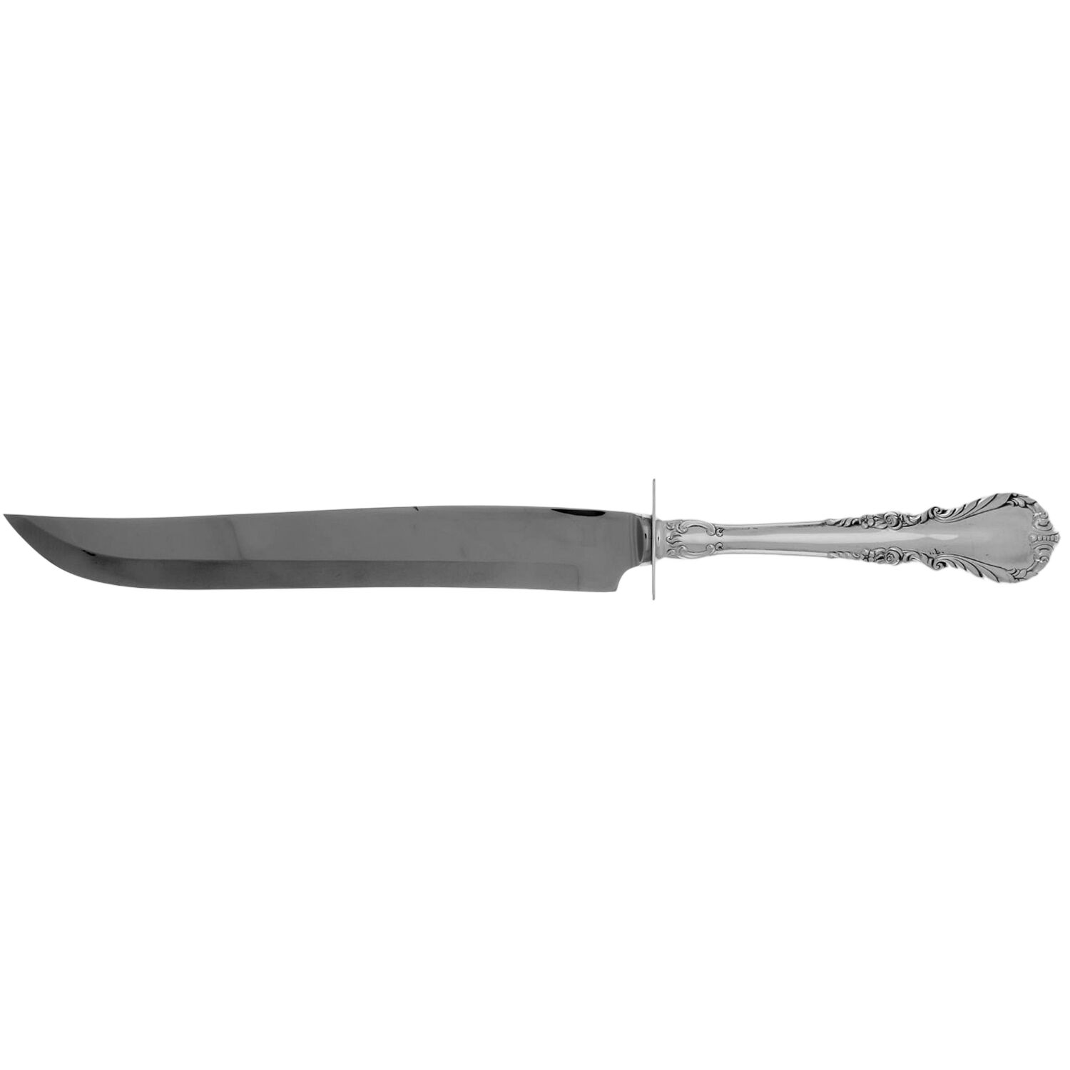 Melanie (Sterling, 1959) Large Carving/Roast Knife StnlBl w/Sterling Guard by Wallace Silver-1