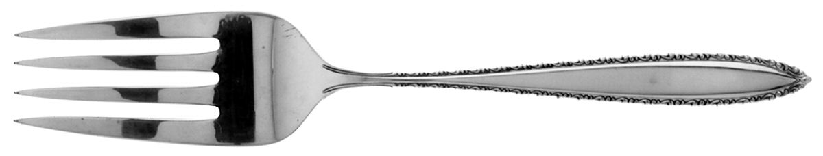 Michele (Sterling, 1968) Medium Solid Cold Meat Serving Fork by Wallace Silver-1