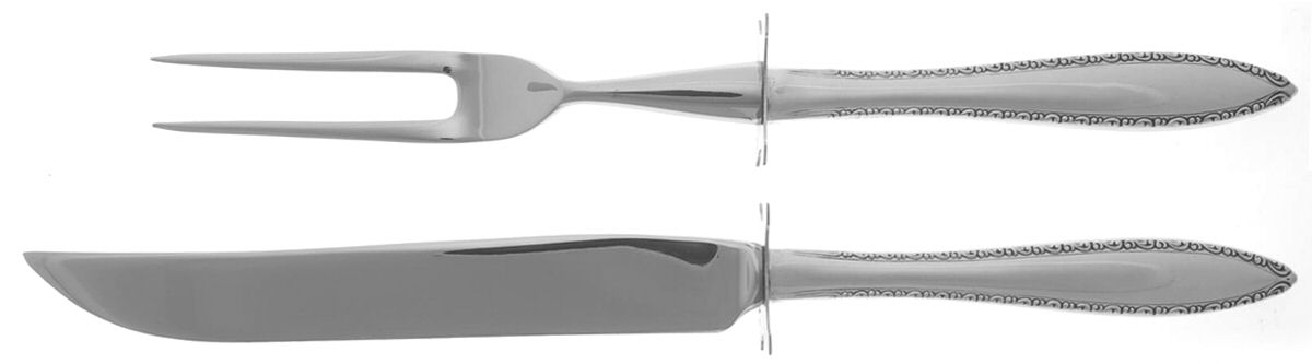 Michele (Sterling, 1968) Small Stainless Blade 2-Piece Steak Carving Set by Wallace Silver-1