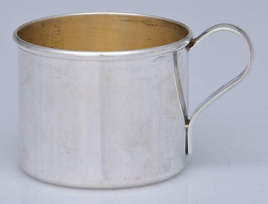 Sterling Hollowware Gold-Lined Baby Cup by Wallace Silver-1