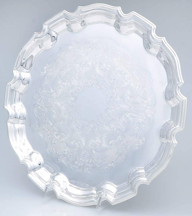 Silverplate Hollowware 12" Round Tray by Wallace Silver-1