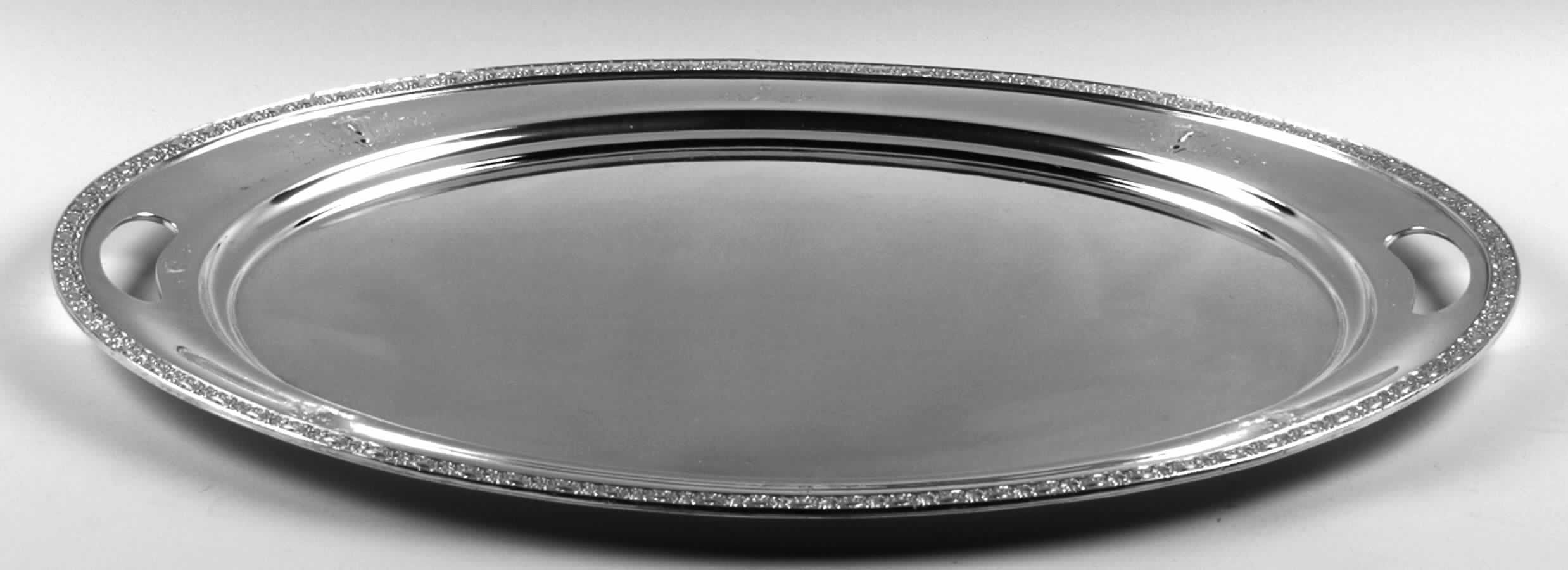 Silverplate Hollowware Large Silverplate Waiter Tray by Wallace Silver-1