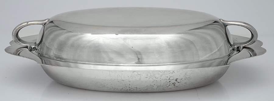 Silverplate Hollowware (2 Pc) 11" Oval Double Vegetable by Wallace Silver-1
