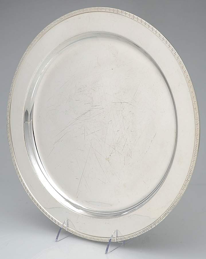 Silverplate Hollowware 14" Round Tray by Wallace Silver-1