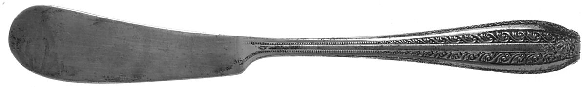 Mozart (Sterling, 1938) Flat Handle Butter Spreader by Wallace Silver-1
