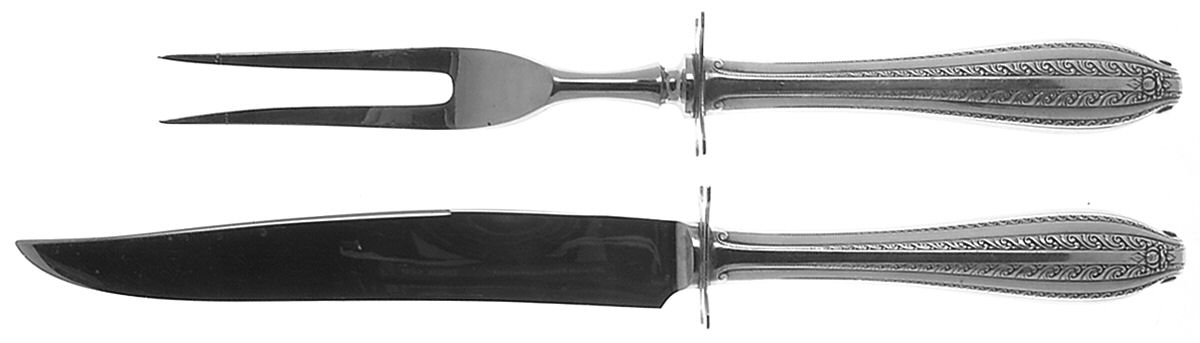 Mozart (Sterling, 1938) Small Steak 2-Piece Carving Set w/Stainless Blade by Wallace Silver-1