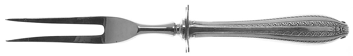 Mozart (Sterling, 1938) Small Steak Carving Fork with Stainless Prongs by Wallace Silver-1