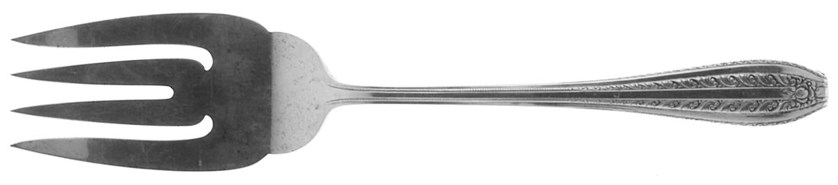 Mozart (Sterling, 1938) Medium Solid Cold Meat Serving Fork by Wallace Silver-1