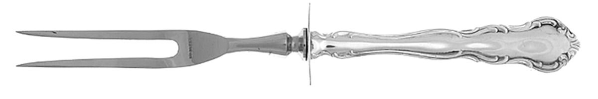 My Love (Sterling, 1958) Lg Carving/Roast Fork-Stn Prong w/Sterling Guard by Wallace Silver-1