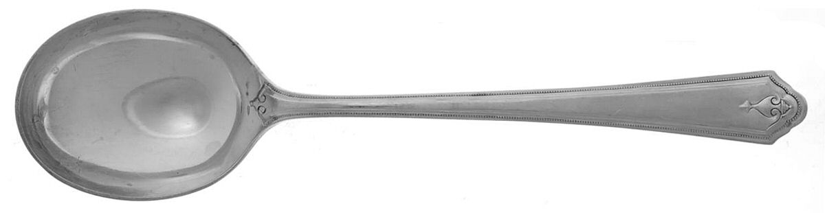 Nancy Dean (Silverplate, 1930) Round Bowl Soup Spoon (Gumbo) by Wallace Silver-1