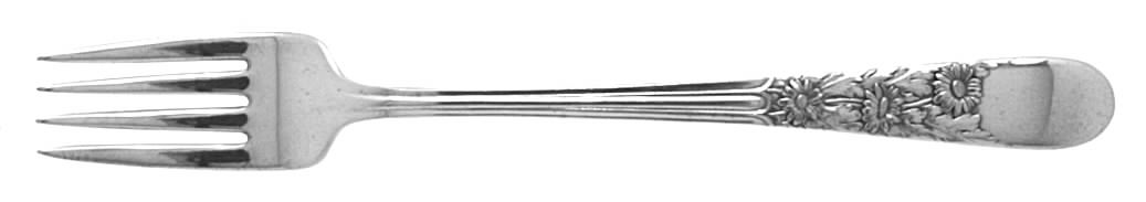Nine Flowers (Silverplate, 1933) Grille Fork (Viande) by Wallace Silver-1