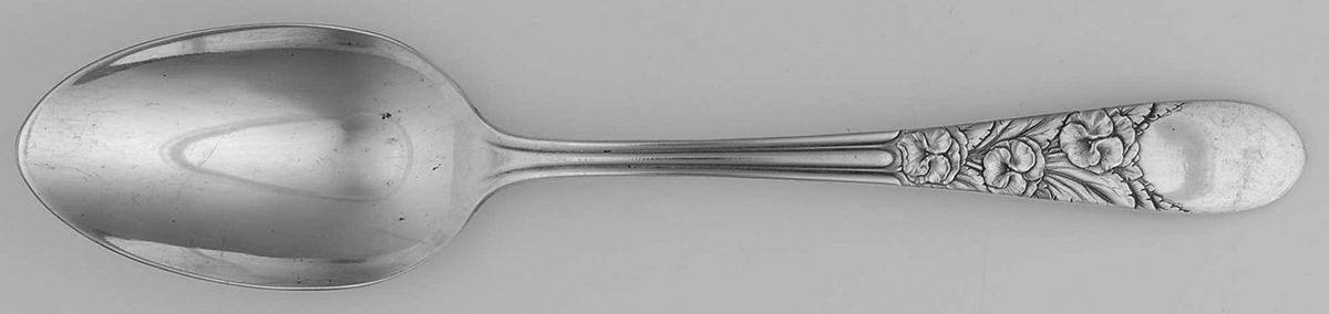 Nine Flowers (Silverplate, 1933) Tablespoon (Serving Spoon) by Wallace Silver-1