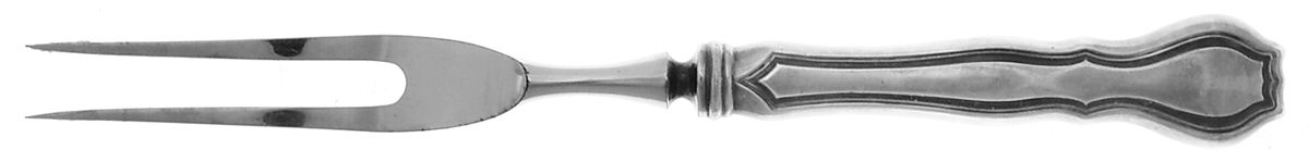 Nile (Sterling, 1908, No Monograms) Small Steak Carving Fork with Stainless Prongs by Wallace Silver-1