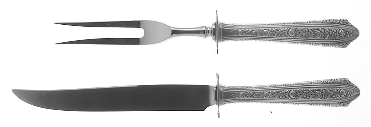 Normandie (Sterling, 1933) Small Steak 2-Piece Carving Set w/Stainless Blade by Wallace Silver-1