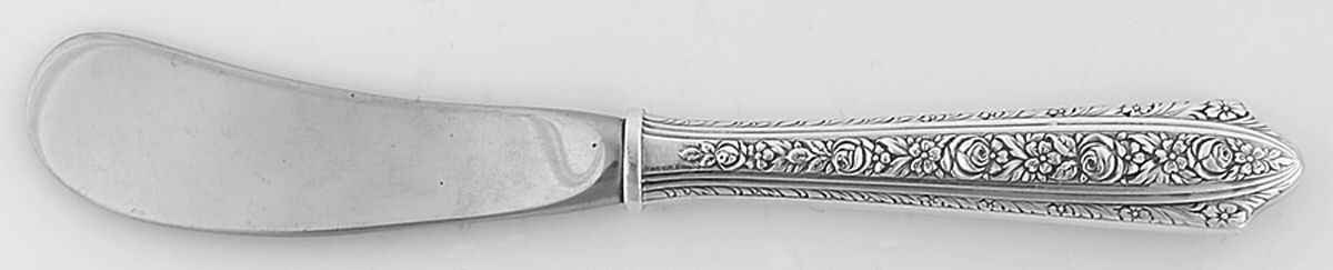 Normandie (Sterling, 1933) Butter Spreader Hollow Hdl-Paddle/Stainless Blade by Wallace Silver-1