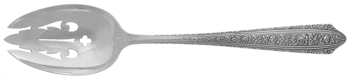 Normandie (Sterling, 1933) Pierced Tablespoon (Serving Spoon) by Wallace Silver-1