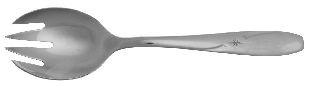 North Star (Stainless) Solid Salad Serving Fork by Wallace Silver-1