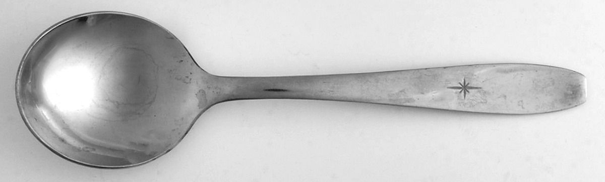 North Star (Stainless) Round Bowl Soup Spoon (Cream Soup) by Wallace Silver-1