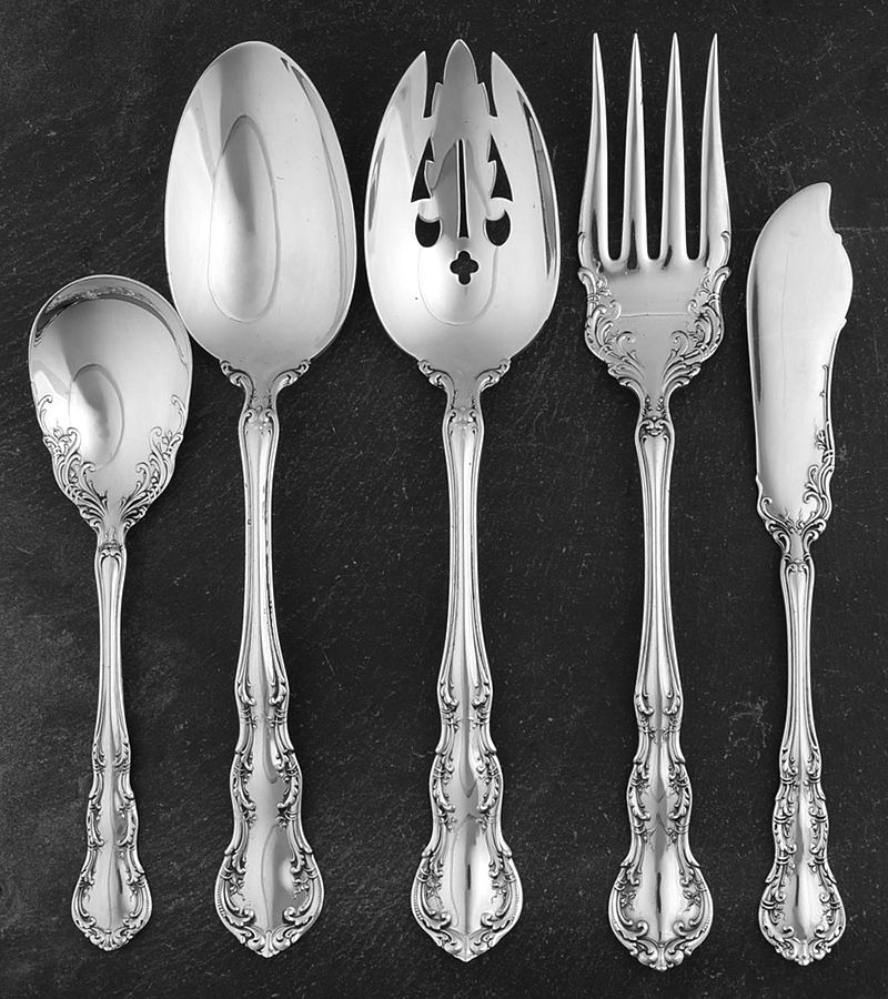 Irving (Sterling, 1900, R, W & S Stamp) 5 Piece Hostess Set by Wallace Silver-1