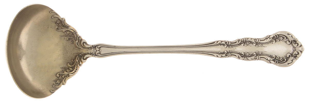 Irving (Sterling, 1900, R, W & S Stamp) Solid Piece Cream Ladle by Wallace Silver-1