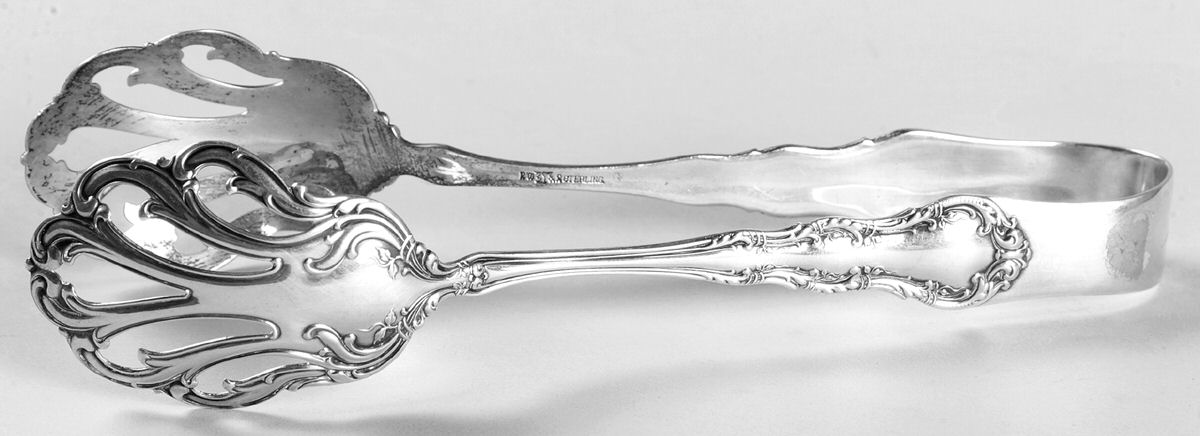 Irving (Sterling, 1900, R, W & S Stamp) Large Ice Serving Tongs by Wallace Silver-1