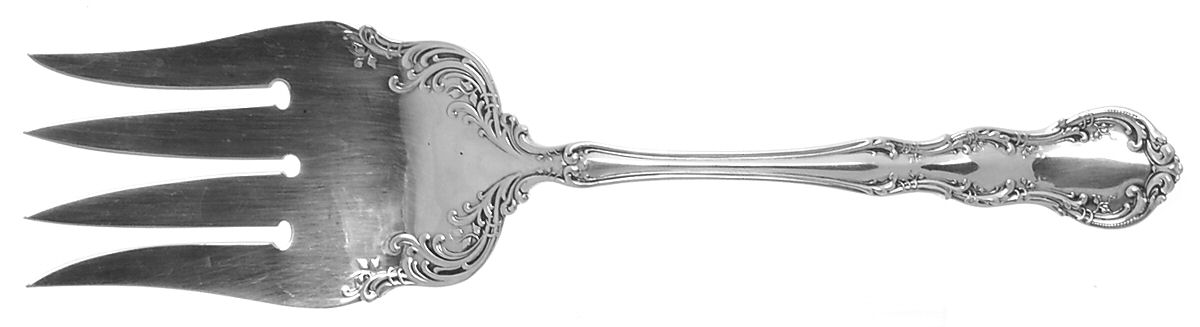 Irving (Sterling, 1900, R, W & S Stamp) Large Solid Fish Serving Fork by Wallace Silver-1
