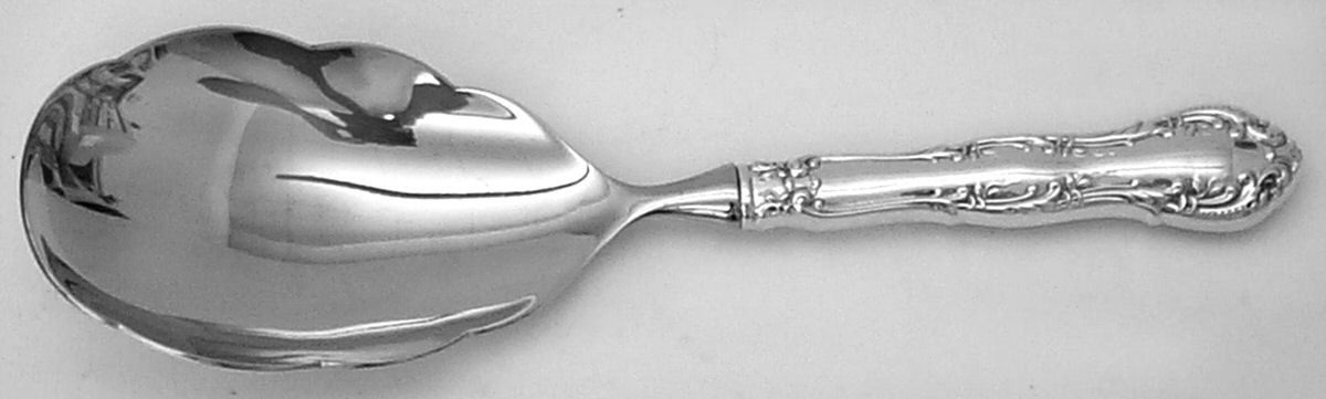 Irving (Sterling, 1900, R, W & S Stamp) Utility Serving Spoon with Stainless Bowl by Wallace Silver-1