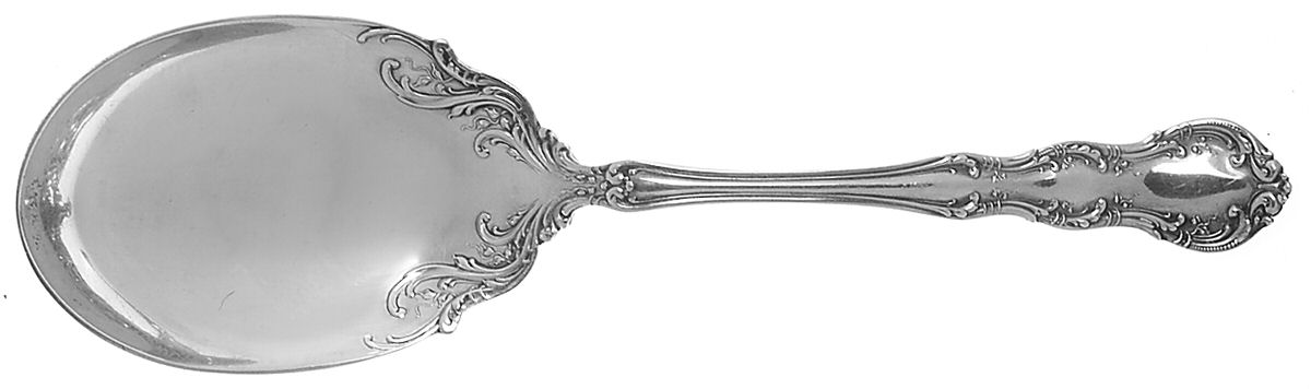 Irving (Sterling, 1900, R, W & S Stamp) Solid Salad Serving Spoon by Wallace Silver-1