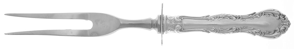 Irving (Sterling, 1900, R, W & S Stamp) Small Carving Fork W/Sterling Guard by Wallace Silver-1