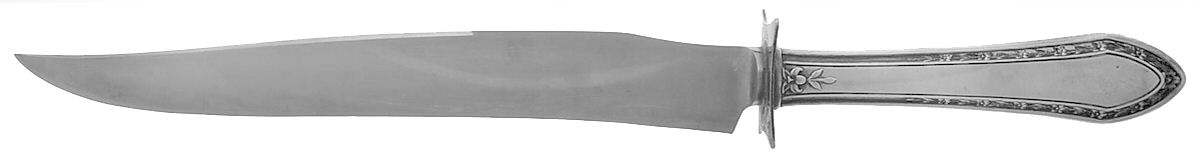 Orange Blossom (Sterling, 1923) Large Carving/Roast Knife StnlBl w/Sterling Guard by Wallace Silver-1