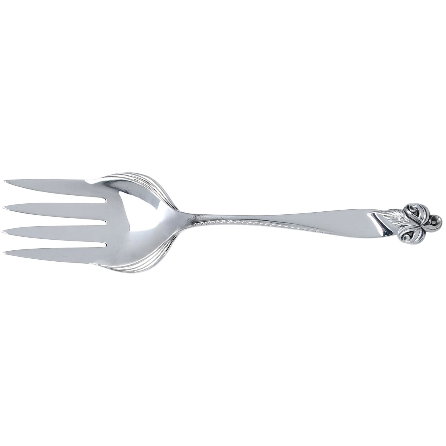 Orchid Elegance (Sterling, 1956) Solid Salad Serving Fork by Wallace Silver-1