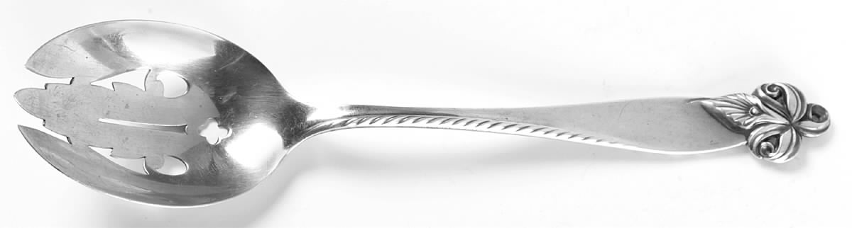 Orchid Elegance (Sterling, 1956) Pierced Tablespoon (Serving Spoon) by Wallace Silver-1