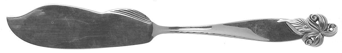 Orchid Elegance (Sterling, 1956) Flat Handle Master Butter Knife by Wallace Silver-1